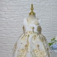 thumbnail image 7 of XEGLSBU Girls Dresses Size 6T Girls' Dress for Children off The Shoulder Party Gown Dress with Rose Embroidery Skirt for Ages 3 10 Beige Size 7-8 Years, 7 of 7