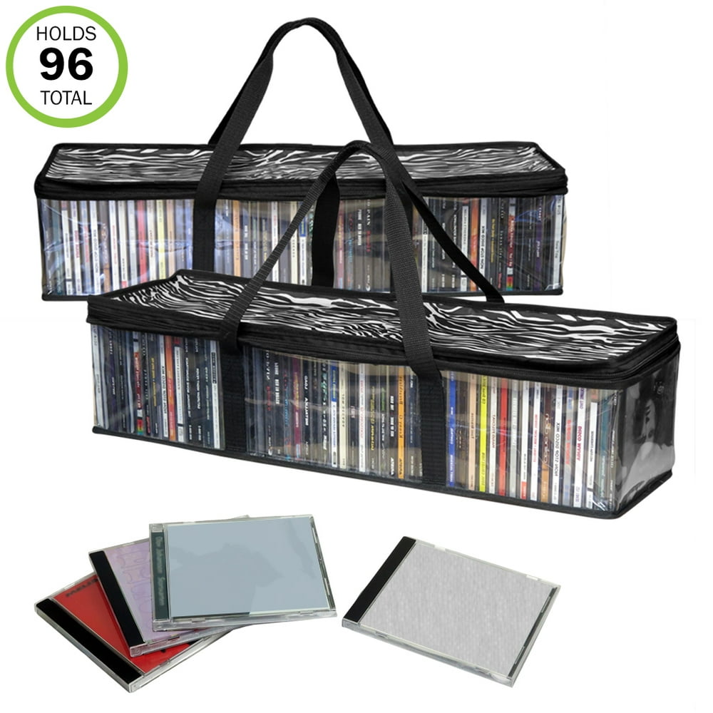 Evelots CD Storage BagNew/ImprovedSturdyCarrying HandlesSet/2Total 96 CD's
