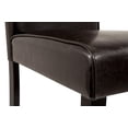 thumbnail image 6 of Signature Design by Ashley Kimonte Modern Faux Leather Upholstered Armless Dining Chair, Set of 2, Dark Brown, 6 of 6