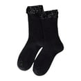 thumbnail image 3 of Cotton Crew Socks Sequins Trendy Socks For Mary Jane Slide Sandals (Black One Size), 3 of 7