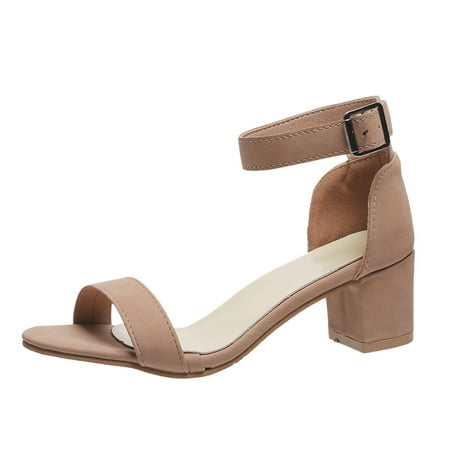 

NECHOLOGY Leather Sandals for Women Fashion Shoes Up Womens Sandals Heels Breathable Casual Lace Womens Earth Sandals Khaki 9.5
