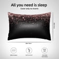 thumbnail image 4 of KLL Rose Gold Glitter1 Pattern Silk Pillowcase for Hair and Skin Standard Size 20"X 30" Soft Breathable Pillow Covers for Sleeping, 4 of 7