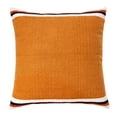 thumbnail image 2 of Laddha Home Designs Handwoven Striped Cotton Throw Pillow Cover - 20" - Orange and White, 2 of 9