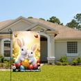 thumbnail image 2 of Easter Bunny Couple With Colorful Eggs And Butterflies Garden Flag For Home Outdoor Garden Yard Decor 12x18 Inch, 2 of 5
