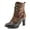 BROWN MULTI, variant on Spring Step L'Artiste Stellar Heeled Booties | Baroque-Inspired Lace-Up Suede Ankle Boots