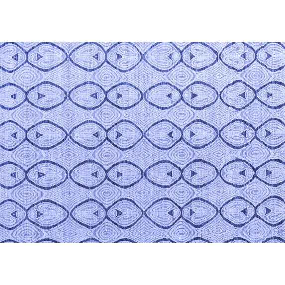 Ahgly Company Machine Washable Indoor Rectangle Solid Blue Modern Area Rugs, 8' x 12'