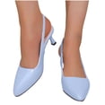 thumbnail image 5 of Miluxas Pointed Toe Slingback Kitten Heels for Women Low Heel Pointed Toe Pumps formal Dress Shoes Sling Back Heels Blue 5.5(36), 5 of 5