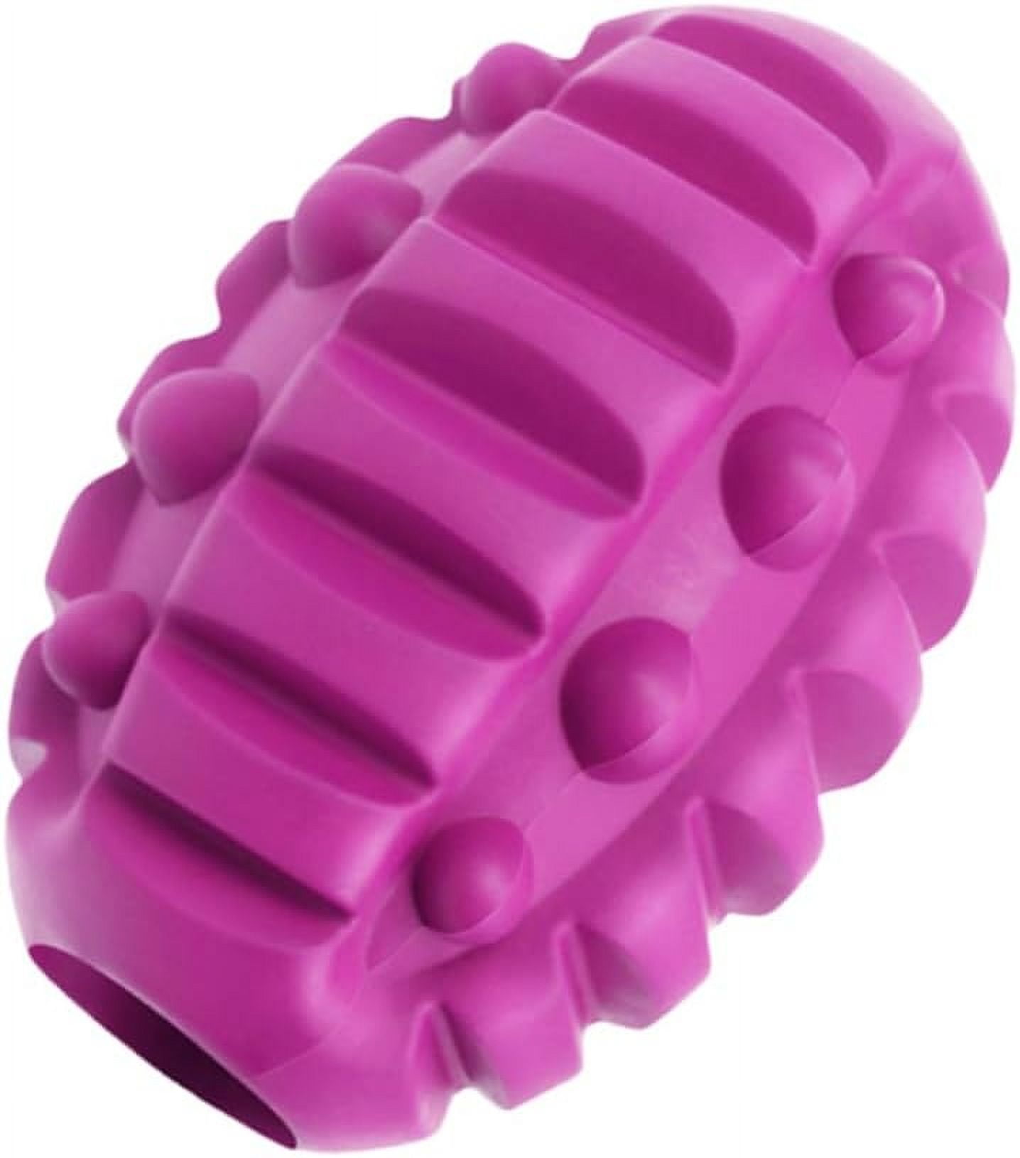 2PCS Dog Chew Ball, Interactive Aggressive chewers Dog Toy, for Teething and Teeth Cleaning, Natural Rubber Durable Football Dog Toy for Small and Medium Breeds(Orange+Rose)