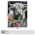 thumbnail image 4 of MDO Highland Cow Blanket Flower Cow Throw Blanket Rustic Farm Animal Cow Print Plush Blanket for Girls Boys Super Soft Warm Cozy Fleece Flannel Gifts for Kids Adults Couch Bed Sofa 50"x40", 4 of 6