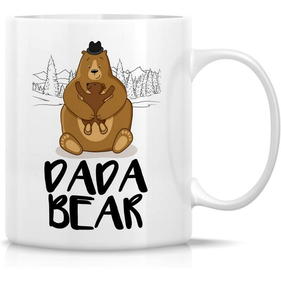 Funny Mug - Dada Bear Baby Shower 11 Oz Ceramic Coffee Mugs - Funny, Sarcasm, Sarcastic, Motivational, Inspirational birthday gifts for him, daddy, father, dad, papa, husband father's day gift