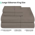 thumbnail image 2 of Sabanas Lisas Ubbe, Tamaño King Size, Color Topo, 4 Piezas, 2 of 7