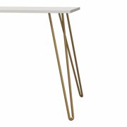 Ameriwood Home Owen Writing Desk, White & Gold