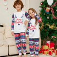 thumbnail image 3 of 2023New Arrival Cotton Parent-child Home Clothing Set Christmas Letter Printed Pajamas Cute Cartoon Deer Antler Nightwear Suit, 3 of 4