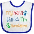 thumbnail image 3 of Inktastic My Nana Thinks Im Awesome Grandkid Boys or Girls Baby Bib, 3 of 4