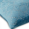 thumbnail image 2 of Throw Pillow Covers, Decorative Pillow Covers 22x22 inch (55x55 cm) Blue, Velvet Throw Pillow Covers, Handmade Pillow Covers, Modern Style, Abstract Pattern - Aqua Blue Velvet Crystal, 2 of 3