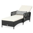 thumbnail image 2 of Gymax Adjustable Patio Rattan Lounge Chair Chaise Recliner w/ Cushion & Pillow, 2 of 10