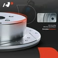 thumbnail image 6 of A-Premium 11.06 inch (280.9 mm) Rear Drilled and Slotted Disc Brake Rotors Compatible with Select Toyota and Pontiac Models - Matrix 2009-2013, Vibe 2009-2010, 2-PC Set, 6 of 8