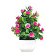 thumbnail image 2 of D-GROEE Potted Artificial Flowers Fake Flowers in Pots Faux Flowers in Pot for Home Office Decoration Desktop Decor, 2 of 5