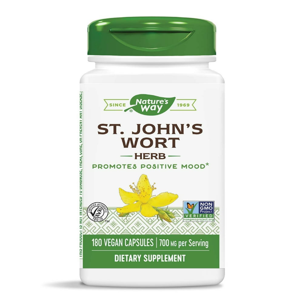 Natures Way Premium Herbal St. Johns Wort Herb 350 mg per capsule 180