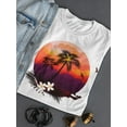 thumbnail image 3 of Tropical Island Circle Art T-Shirt Women -Image by Shutterstock, Female Medium, 3 of 4