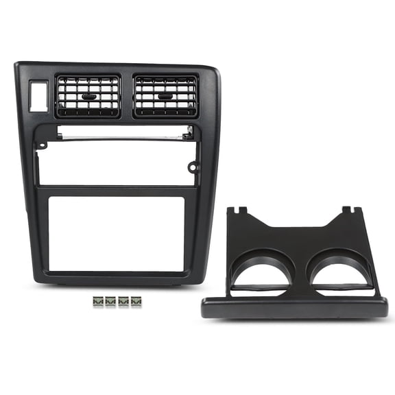 Dash Radio Trim Vents Hazard Switch Tray Fit for Toyota Tacoma 1995-1997 Dashboard Panel Black