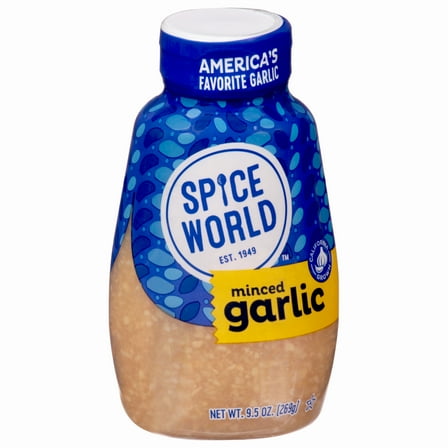 Spice World Minced Garlic, 9.5 oz Squeeze Bottle