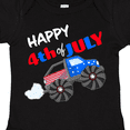 thumbnail image 4 of Inktastic Happy Fourth of July Monster Truck Boys or Girls Baby Bodysuit, 4 of 5