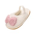 thumbnail image 2 of SDJMa Toddler Infant Kids Baby Girls Boys Furry Bow Antiskid Shoes First Walkers Shoes, 2 of 9