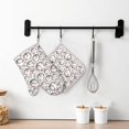 thumbnail image 6 of Sikiie Cute Baseball Oven Mitts and Pot Holders Set, Kitchen Oven Glove High Heat Resistant with Non-Slip Silicone Surface for Cooking, 6 of 7