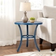 thumbnail image 4 of UBesGoo 20" Metal Outdoor Coffee Table - Round 3-Leg Patio Side Table for Garden, Deck & Indoor, Navy Blue, 4 of 14