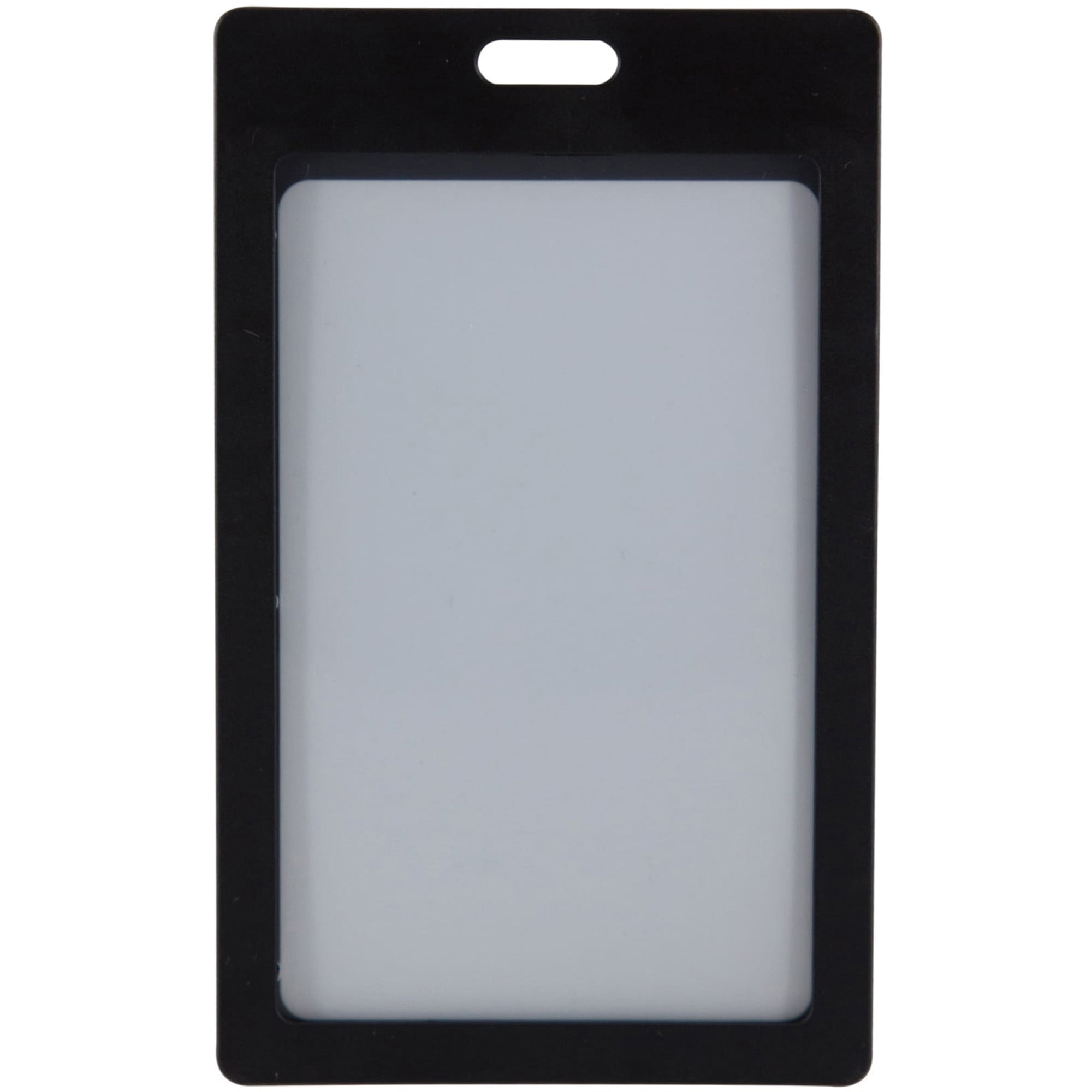 SICURIX Badge Holder - Vertical, Black, 6 / Pack (Quantity)