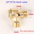 thumbnail image 4 of Piston-Driven Compact Oil-Free Air Compressor Accessory: Pure Copper One-Way Check Valve with 1/2*1/2 Female Threaded Three-Way Design and Lock Core Screw for Efficient Unidirectional Flow &, 4 of 5