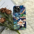 thumbnail image 6 of FKBRCL4U Compatible with iPhone 13 Pro Glossy Case, Stained Glass Lotus Flowers Leaves Pattern for Girl Full Body Design Soft Silicone Drop Shock Scratch Protection for iPhone 13 Pro, 6 of 7