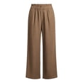 thumbnail image 5 of GUACER Wide Leg Trousers for Women High Waist Wrap Cotton Linen Cross Over Pants Button Casual Loose Fit Pants, 5 of 6