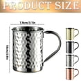 thumbnail image 3 of FURNIX 430Ml Hammered Surfaces Mug With Handle,Stainless Steel Coffee Mug,Camping Cups,Tea Cup With Handle,Drinking Cups For Outdoor,Cups For Hot Cold Drinks,Strong Sturdy Mug,Cups For Cold Drinks, 3 of 5