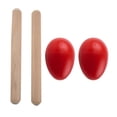 thumbnail image 2 of 1 Pair Plastic Percussion Musical Egg Maracas Shakers Red & 2Pcs Percussion Rhythm Sticks Children Musical Toy Gift, 2 of 8