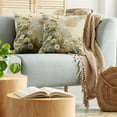 thumbnail image 5 of Ambesonne Floral Eucalyptus Throw Pillow Cover 2 Pack, Pastel Abloom, 20", Ivory Sage Green Mustard, 5 of 7