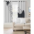 thumbnail image 2 of Cats Showering Blackout Curtains 63 Inches Long, Modern Abstract Art Funny Animals Thermal Insulated Black Out Curtains, Darkening Window Curtain Drapes for Bedroom Living Room 42"x63" 2 Panels, 2 of 9