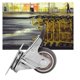 thumbnail image 2 of 4 PCS 2 pulgadas TPR Metal Luz de peso cromado Placa de cromo Caster con freno for el trolley ruedas de ruedas muebles, 2 of 6