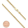 thumbnail image 3 of Miabella Solid 18K Gold Over Sterling Silver Italian 2mm, 3mm Diamond-Cut Braided Rope Chain Necklace for Men Women, 925 Sterling Silver Made in Italy (3mm, Length 18 Inches(women's average length)), 3 of 7