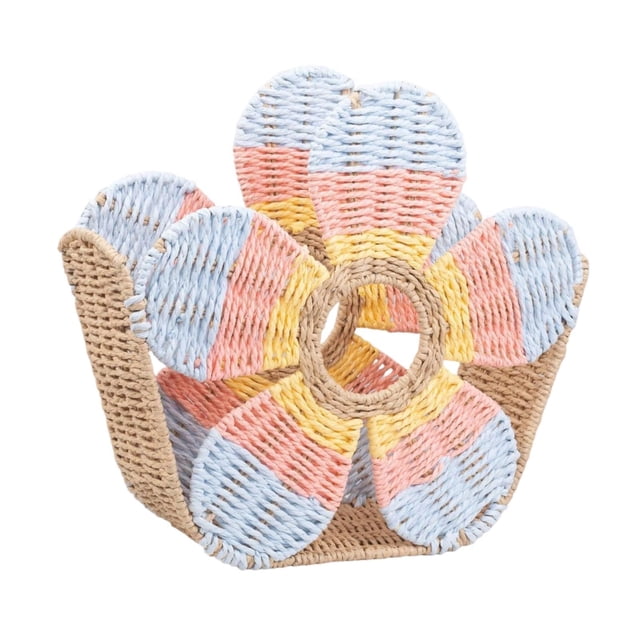 Revistero, cesta tejida multifuncional decorativa estilo boho, cesta para libros, archivador, periódico y para guardería, escritorio o