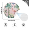 thumbnail image 2 of Ryvnso Tropical Flamingo Butterfly Round Plate Mats Dining Table Placemat Set of 4 for Holiday Decoration, 2 of 7