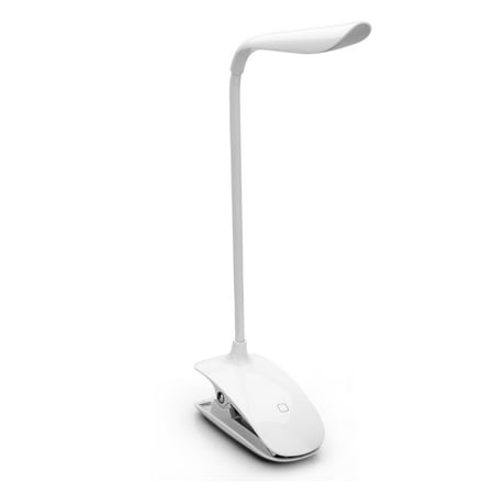 Noza Tec LED Desk Lamp, Clip On LED Reading Light, USB Rechargeable Clamp On Lights with