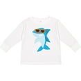 thumbnail image 3 of Inktastic Cool Shark, Shark Wearing Sunglasses, Cute Shark Boys or Girls Long Sleeve Toddler T-Shirt, 3 of 5