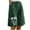 *090-Mint Green, variant on Cutuoiiu Athletic Shorts for Women Linen Shorts Casual Fit Flower Print Elastic Waist Knee Length Bermuda Shorts with Pockets for Summer and Daily Wear