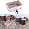 thumbnail image 3 of Caja de Seguridad, Caja Fuerte para Libros Haofy con Llave, Caja de Efectivo con Forma de Diccionario, Caja Fuerte para Libros con Cerradura para Guardar Dinero, Estilo Diario de Rosas, 3 of 5