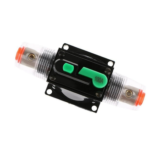 Riwesomey In-Line Manual Reset Circuit Breaker Car Audio 100A Stereo Fuse 12V/24V/32V Vehículos, repuestos y accesorios Mis