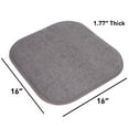 thumbnail image 4 of Alexis Memory Foam No Slip Back 16 x 16 Chair Pad Cushion 4 Pack - Gray-Silver, 4 of 5