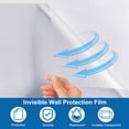 thumbnail image 2 of Clear Wall Protector Film, Contact Paper Electrostatic Wall Protective Film, 15.7in X 9.84ft Kitchen Oil Proof Sticker, Waterproof Sticker Cat Dog Scratch Protector for Door, Wall and Furniture, 2 of 7