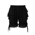 thumbnail image 4 of YiZYiF Womens Layered Gothic Pantaloons Pumpkin Bloomers Retro Ruffles Loose Shorts, 4 of 7